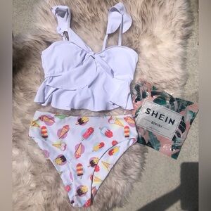 BIKINI SWIMMING SUIT BATHING SUIT ICE-CREAM PATTERN SHEIN
